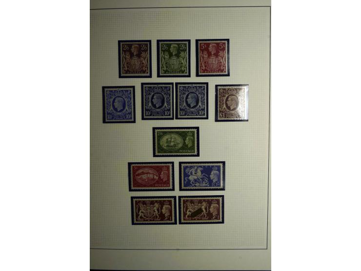 1912/51, George V und VI, ungebrauchte (teils postfrische) und gestempelte sehr schön spezialisierte Sammlung mit Schwerpunkt