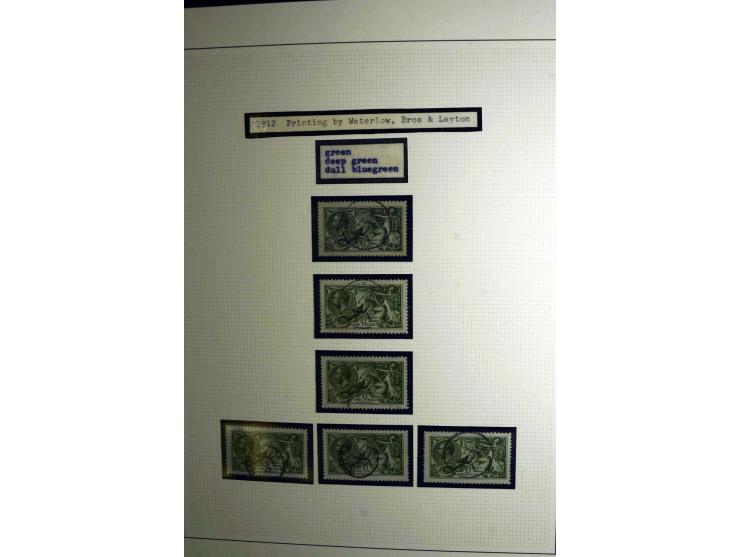 1912/51, George V und VI, ungebrauchte (teils postfrische) und gestempelte sehr schön spezialisierte Sammlung mit Schwerpunkt