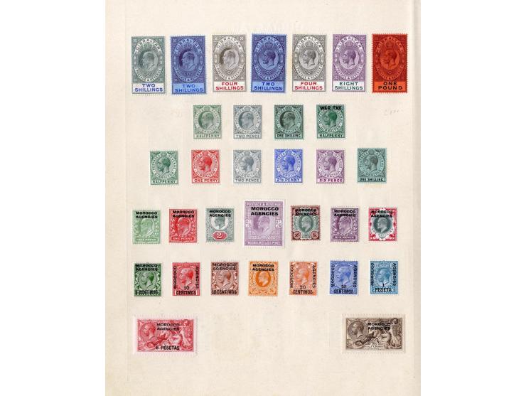 1840/1915 (ca.), ungebrauchte und gestempelte alte Sammlung, dabei diverse Shilling- und Pfundwerte, Auslandspostämter, Gibra