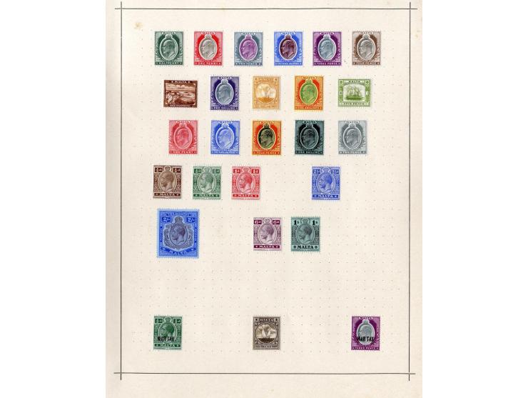 1840/1915 (ca.), ungebrauchte und gestempelte alte Sammlung, dabei diverse Shilling- und Pfundwerte, Auslandspostämter, Gibra