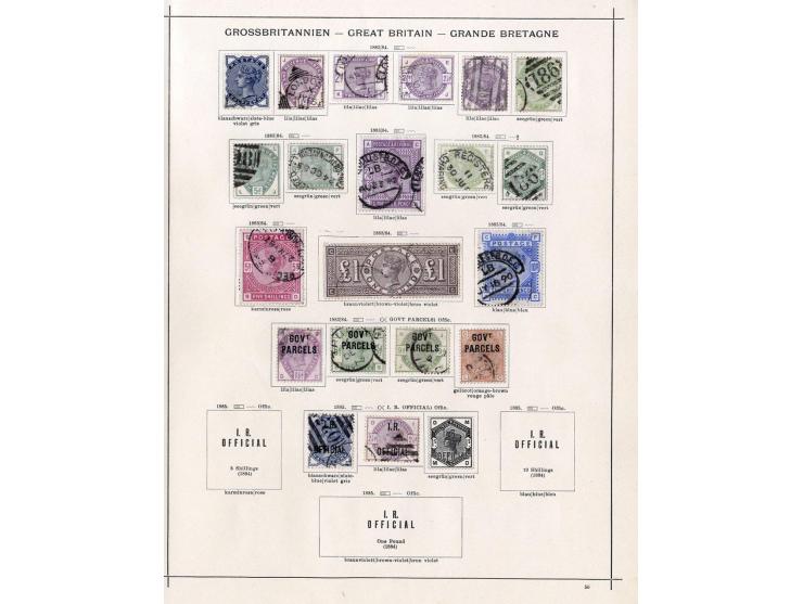1840/1915 (ca.), ungebrauchte und gestempelte alte Sammlung, dabei diverse Shilling- und Pfundwerte, Auslandspostämter, Gibra
