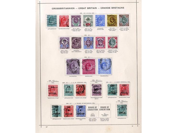 1840/1915 (ca.), ungebrauchte und gestempelte alte Sammlung, dabei diverse Shilling- und Pfundwerte, Auslandspostämter, Gibra