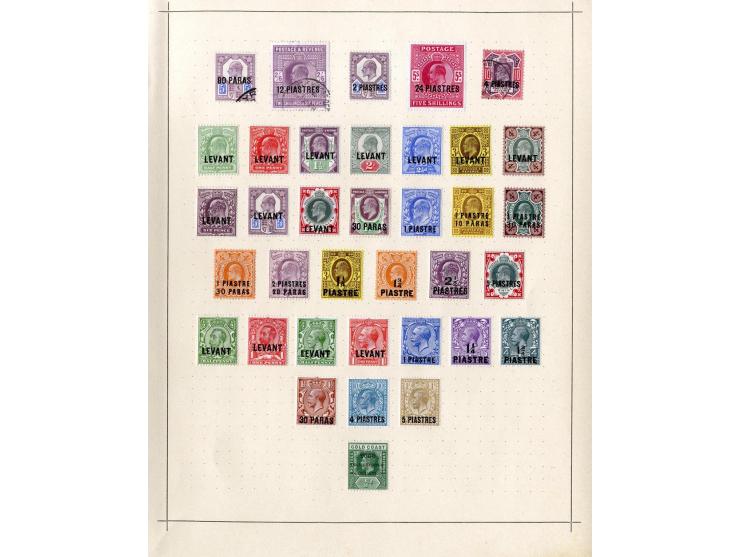 1840/1915 (ca.), ungebrauchte und gestempelte alte Sammlung, dabei diverse Shilling- und Pfundwerte, Auslandspostämter, Gibra