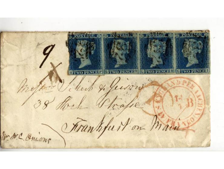 1840/95 (ca.), rund 80 Briefe und Karten mit vielen interessanten Stücken, dabei Mi.-Nr. 1 (3) und Nr. 2, viel Auslandsbriefe