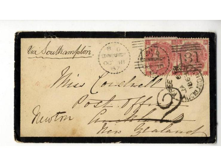 1840/95 (ca.), rund 80 Briefe und Karten mit vielen interessanten Stücken, dabei Mi.-Nr. 1 (3) und Nr. 2, viel Auslandsbriefe