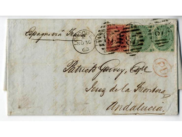 1840/95 (ca.), rund 80 Briefe und Karten mit vielen interessanten Stücken, dabei Mi.-Nr. 1 (3) und Nr. 2, viel Auslandsbriefe