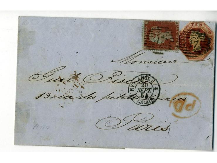 1840/95 (ca.), rund 80 Briefe und Karten mit vielen interessanten Stücken, dabei Mi.-Nr. 1 (3) und Nr. 2, viel Auslandsbriefe