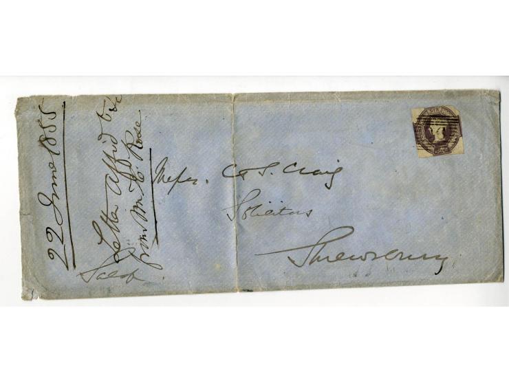 1840/95 (ca.), rund 80 Briefe und Karten mit vielen interessanten Stücken, dabei Mi.-Nr. 1 (3) und Nr. 2, viel Auslandsbriefe