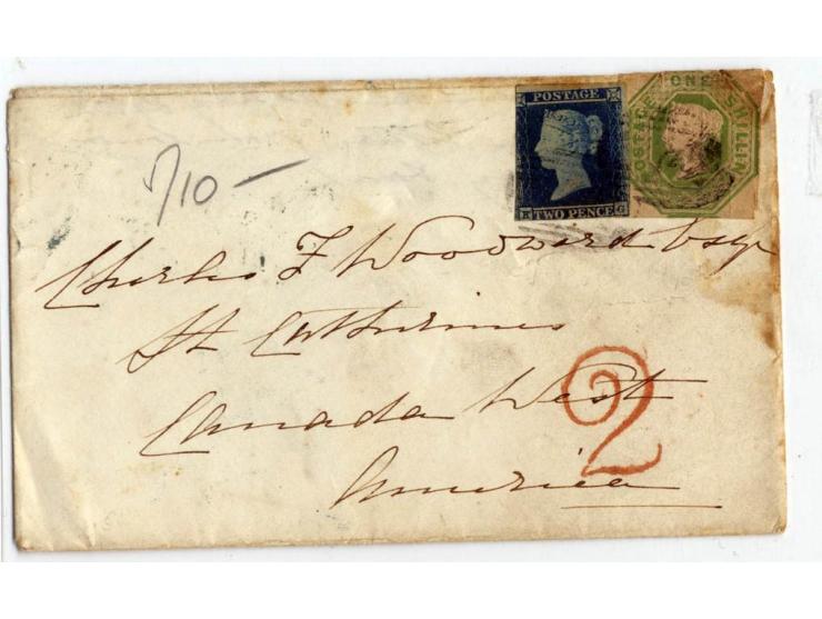 1840/95 (ca.), rund 80 Briefe und Karten mit vielen interessanten Stücken, dabei Mi.-Nr. 1 (3) und Nr. 2, viel Auslandsbriefe