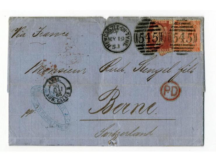 1840/95 (ca.), rund 80 Briefe und Karten mit vielen interessanten Stücken, dabei Mi.-Nr. 1 (3) und Nr. 2, viel Auslandsbriefe