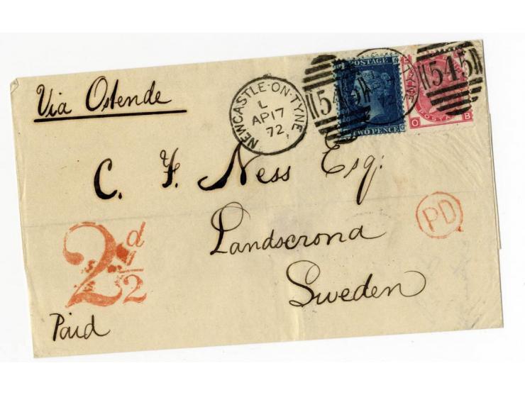 1840/95 (ca.), rund 80 Briefe und Karten mit vielen interessanten Stücken, dabei Mi.-Nr. 1 (3) und Nr. 2, viel Auslandsbriefe