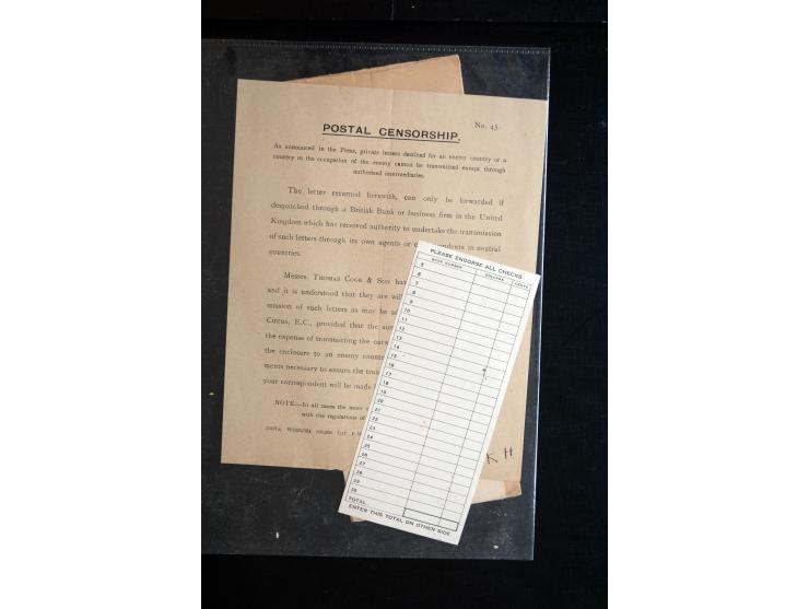 1914/45, Zensurpost I. und II. WK, einige hundert Briefe und Karten aus bzw. nach Großbritannien, dabei Feldpost, R-Briefe, v