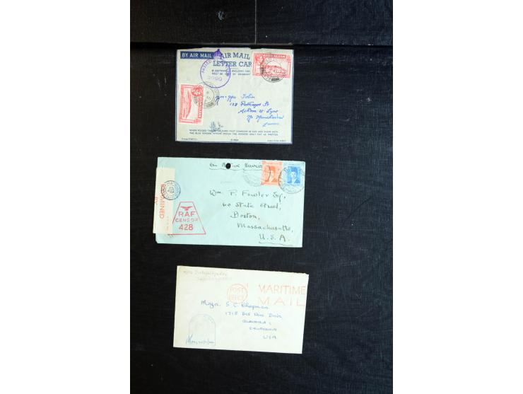 1914/45, Zensurpost I. und II. WK, einige hundert Briefe und Karten aus bzw. nach Großbritannien, dabei Feldpost, R-Briefe, v