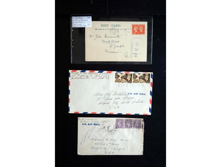 1914/45, Zensurpost I. und II. WK, einige hundert Briefe und Karten aus bzw. nach Großbritannien, dabei Feldpost, R-Briefe, v
