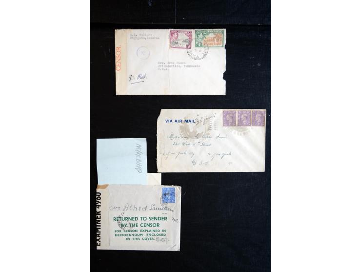 1914/45, Zensurpost I. und II. WK, einige hundert Briefe und Karten aus bzw. nach Großbritannien, dabei Feldpost, R-Briefe, v