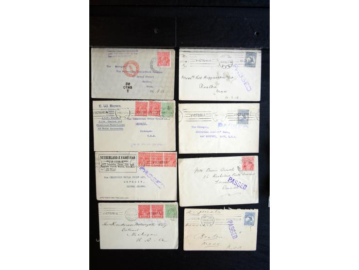 1914/45, Zensurpost I. und II. WK, einige hundert Briefe und Karten aus bzw. nach Großbritannien, dabei Feldpost, R-Briefe, v