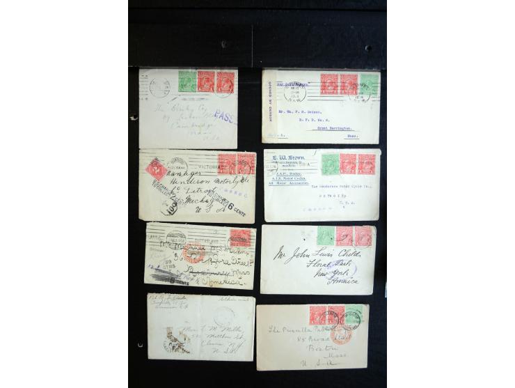 1914/45, Zensurpost I. und II. WK, einige hundert Briefe und Karten aus bzw. nach Großbritannien, dabei Feldpost, R-Briefe, v