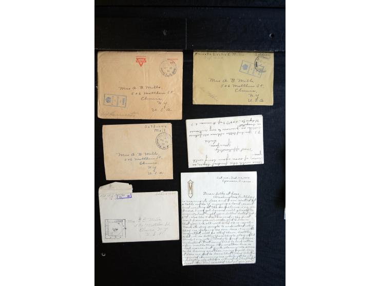 1914/45, Zensurpost I. und II. WK, einige hundert Briefe und Karten aus bzw. nach Großbritannien, dabei Feldpost, R-Briefe, v