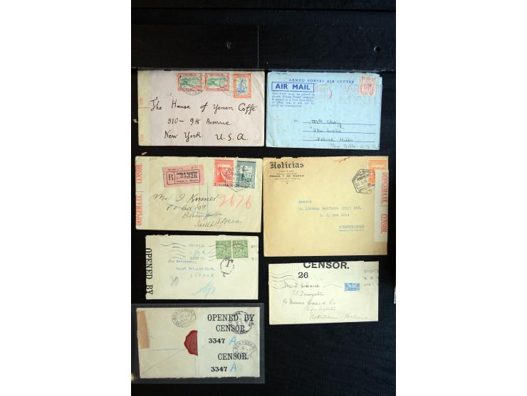 1914/45, Zensurpost I. und II. WK, einige hundert Briefe und Karten aus bzw. nach Großbritannien, dabei Feldpost, R-Briefe, v