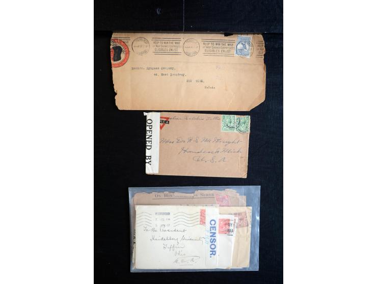 1914/45, Zensurpost I. und II. WK, einige hundert Briefe und Karten aus bzw. nach Großbritannien, dabei Feldpost, R-Briefe, v