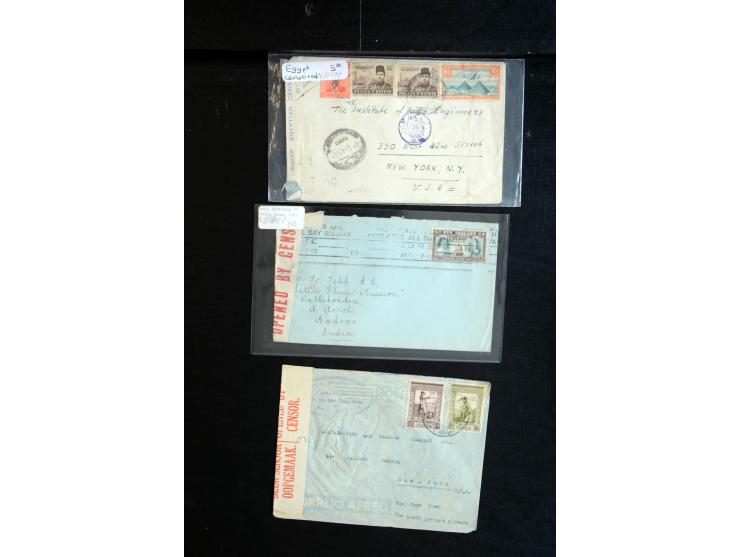 1914/45, Zensurpost I. und II. WK, einige hundert Briefe und Karten aus bzw. nach Großbritannien, dabei Feldpost, R-Briefe, v