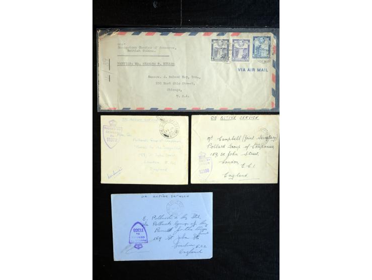 1914/45, Zensurpost I. und II. WK, einige hundert Briefe und Karten aus bzw. nach Großbritannien, dabei Feldpost, R-Briefe, v