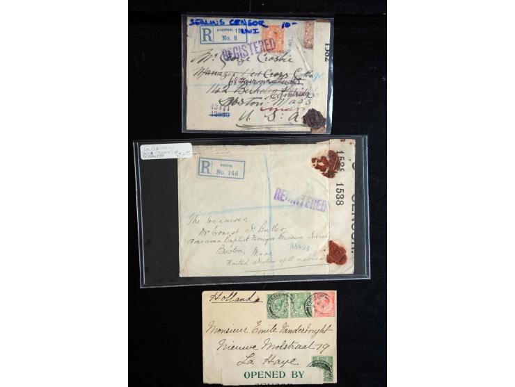 1914/45, Zensurpost I. und II. WK, einige hundert Briefe und Karten aus bzw. nach Großbritannien, dabei Feldpost, R-Briefe, v