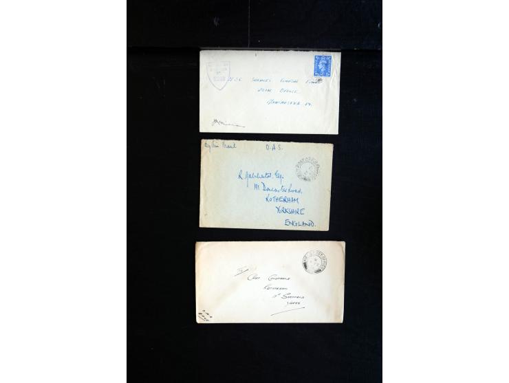 1914/45, Zensurpost I. und II. WK, einige hundert Briefe und Karten aus bzw. nach Großbritannien, dabei Feldpost, R-Briefe, v