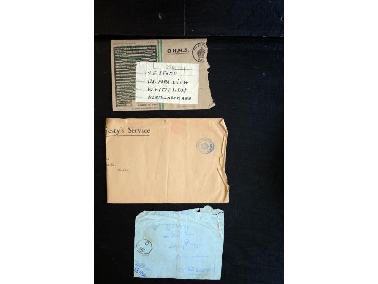 1914/45, Zensurpost I. und II. WK, einige hundert Briefe und Karten aus bzw. nach Großbritannien, dabei Feldpost, R-Briefe, v