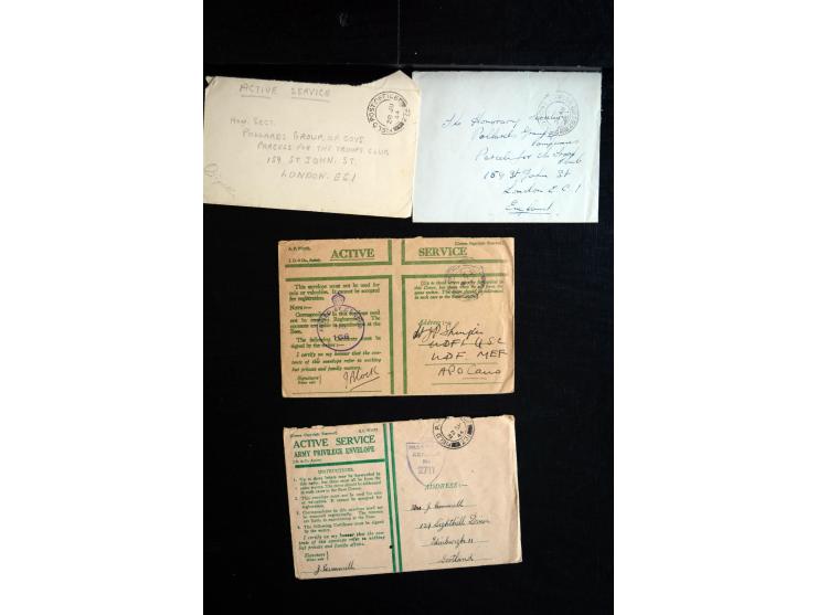 1914/45, Zensurpost I. und II. WK, einige hundert Briefe und Karten aus bzw. nach Großbritannien, dabei Feldpost, R-Briefe, v
