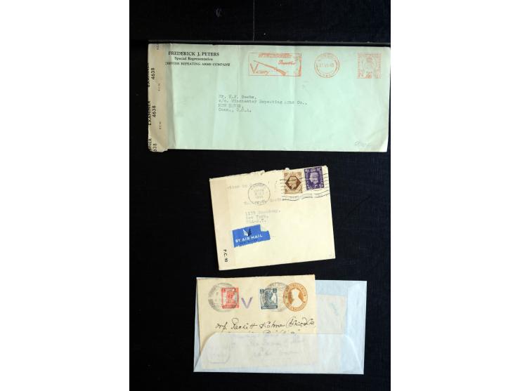 1914/45, Zensurpost I. und II. WK, einige hundert Briefe und Karten aus bzw. nach Großbritannien, dabei Feldpost, R-Briefe, v