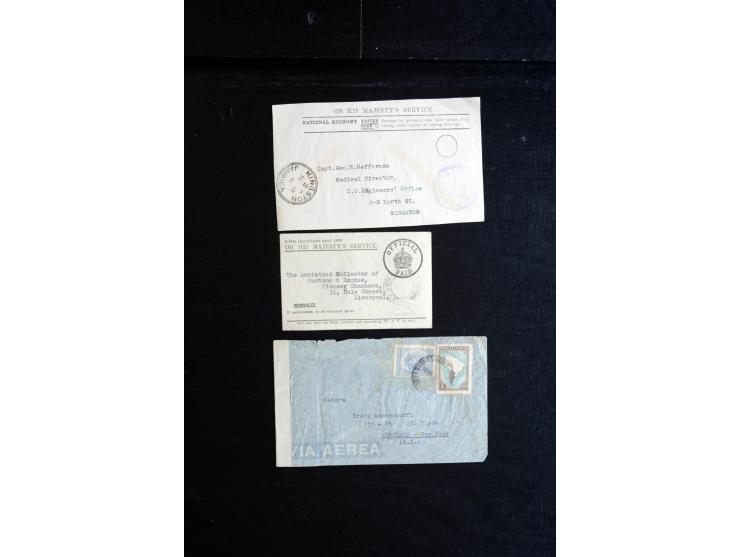 1914/45, Zensurpost I. und II. WK, einige hundert Briefe und Karten aus bzw. nach Großbritannien, dabei Feldpost, R-Briefe, v