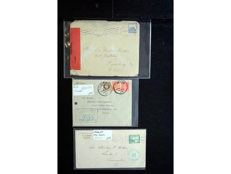 1914/45, Zensurpost I. und II. WK, einige hundert Briefe und Karten aus bzw. nach Großbritannien, dabei Feldpost, R-Briefe, v
