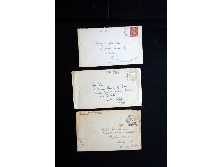 1914/45, Zensurpost I. und II. WK, einige hundert Briefe und Karten aus bzw. nach Großbritannien, dabei Feldpost, R-Briefe, v