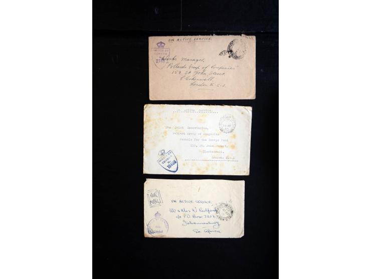 1914/45, Zensurpost I. und II. WK, einige hundert Briefe und Karten aus bzw. nach Großbritannien, dabei Feldpost, R-Briefe, v