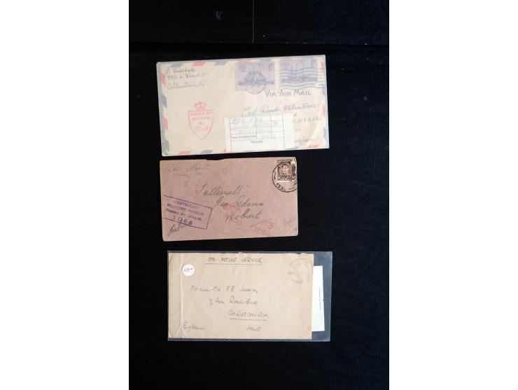 1914/45, Zensurpost I. und II. WK, einige hundert Briefe und Karten aus bzw. nach Großbritannien, dabei Feldpost, R-Briefe, v