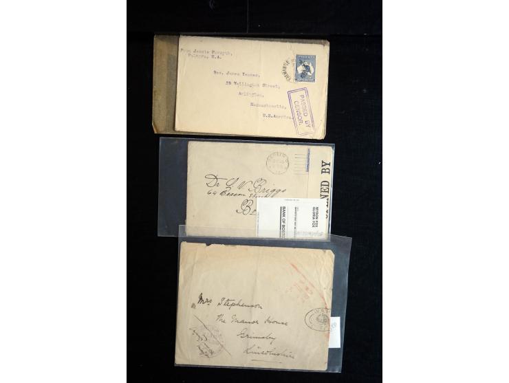 1914/45, Zensurpost I. und II. WK, einige hundert Briefe und Karten aus bzw. nach Großbritannien, dabei Feldpost, R-Briefe, v