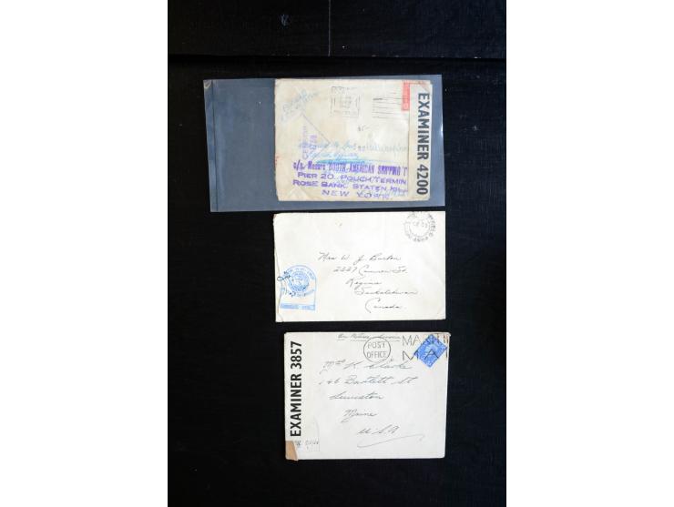 1914/45, Zensurpost I. und II. WK, einige hundert Briefe und Karten aus bzw. nach Großbritannien, dabei Feldpost, R-Briefe, v