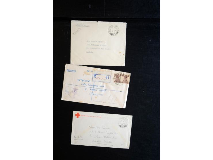1914/45, Zensurpost I. und II. WK, einige hundert Briefe und Karten aus bzw. nach Großbritannien, dabei Feldpost, R-Briefe, v