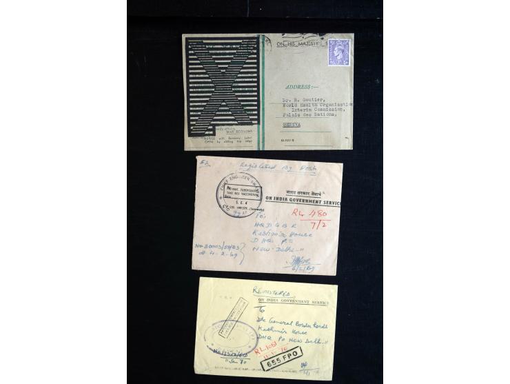1915/60 (ca.), interessanter Posten mit englischer Feld- und Zensurpost ab dem I. WK mit vielen verschiedenen Zensuren, dabei