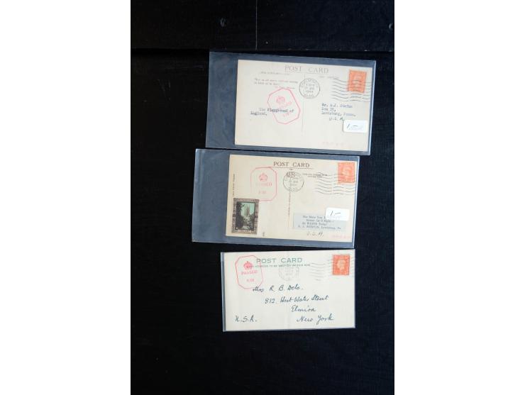 1915/60 (ca.), interessanter Posten mit englischer Feld- und Zensurpost ab dem I. WK mit vielen verschiedenen Zensuren, dabei