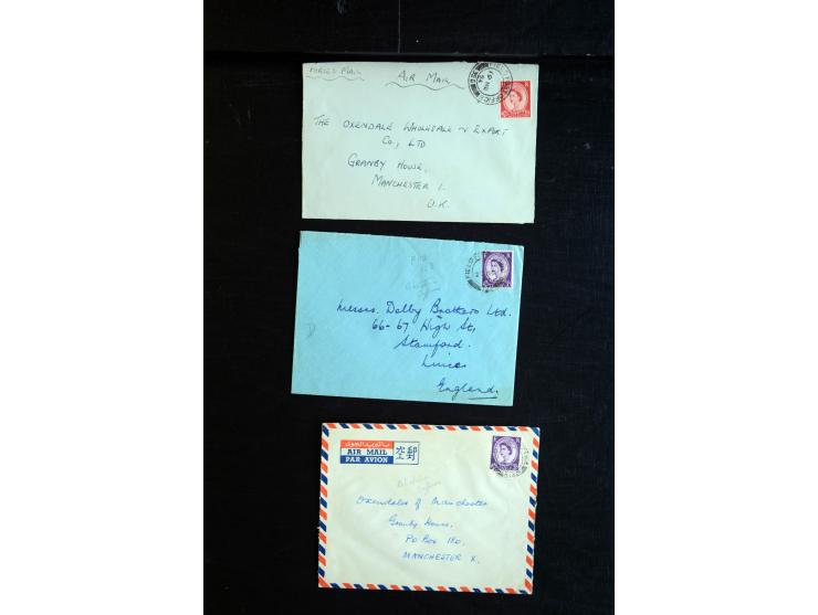 1915/60 (ca.), interessanter Posten mit englischer Feld- und Zensurpost ab dem I. WK mit vielen verschiedenen Zensuren, dabei