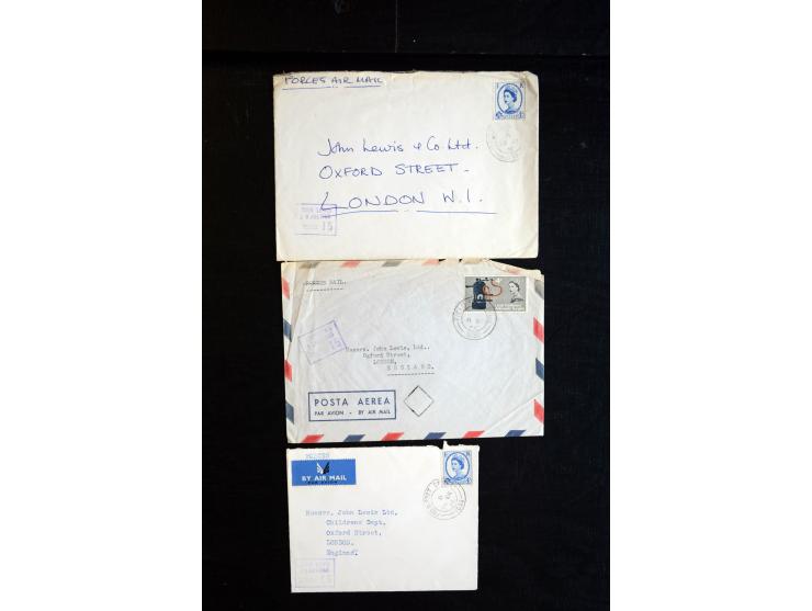 1915/60 (ca.), interessanter Posten mit englischer Feld- und Zensurpost ab dem I. WK mit vielen verschiedenen Zensuren, dabei