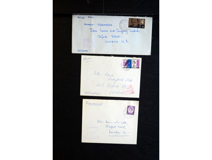 1915/60 (ca.), interessanter Posten mit englischer Feld- und Zensurpost ab dem I. WK mit vielen verschiedenen Zensuren, dabei