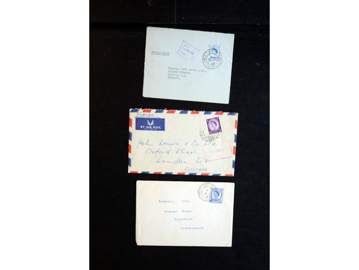 1915/60 (ca.), interessanter Posten mit englischer Feld- und Zensurpost ab dem I. WK mit vielen verschiedenen Zensuren, dabei