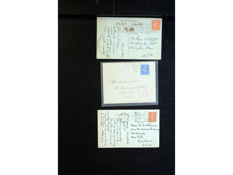 1915/60 (ca.), interessanter Posten mit englischer Feld- und Zensurpost ab dem I. WK mit vielen verschiedenen Zensuren, dabei