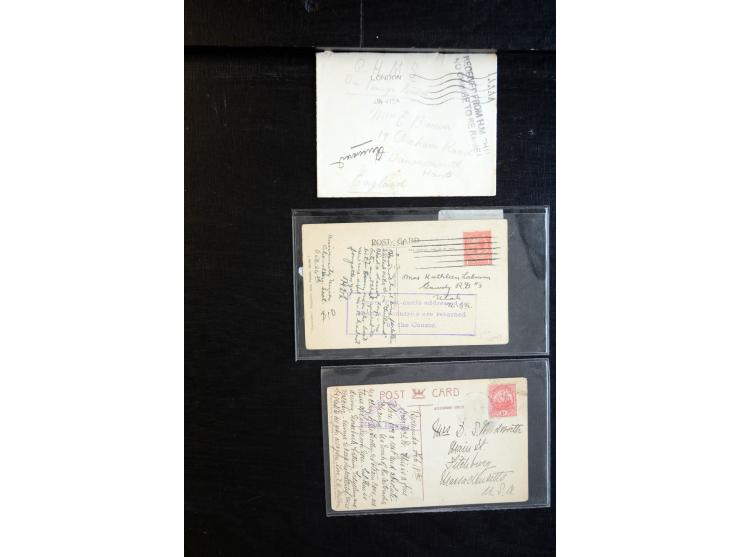 1915/60 (ca.), interessanter Posten mit englischer Feld- und Zensurpost ab dem I. WK mit vielen verschiedenen Zensuren, dabei