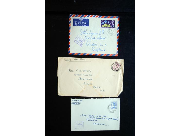 1915/60 (ca.), interessanter Posten mit englischer Feld- und Zensurpost ab dem I. WK mit vielen verschiedenen Zensuren, dabei