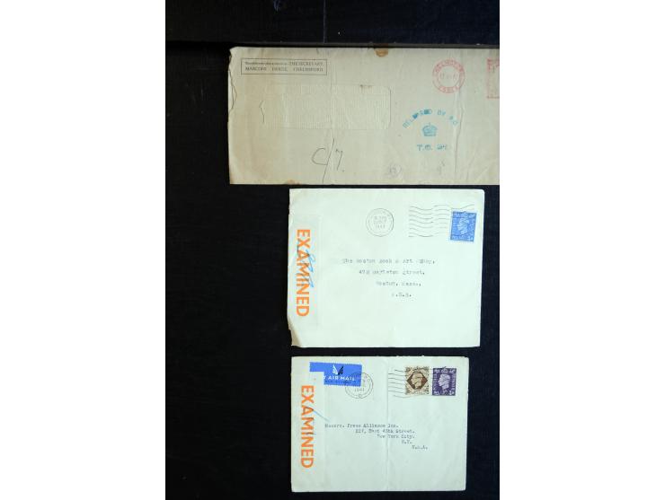 1915/60 (ca.), interessanter Posten mit englischer Feld- und Zensurpost ab dem I. WK mit vielen verschiedenen Zensuren, dabei