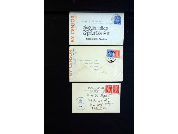 1915/60 (ca.), interessanter Posten mit englischer Feld- und Zensurpost ab dem I. WK mit vielen verschiedenen Zensuren, dabei
